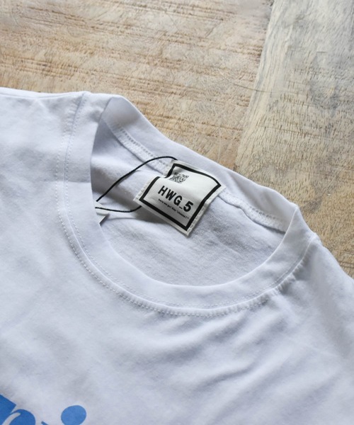 HWG_5(エイチダブルゴー)の「ロゴプリントTシャツ(Tシャツ/カットソー・レディース・ホワイト/ブラック/ブルー/レッド・FREE)」の5枚目の写真