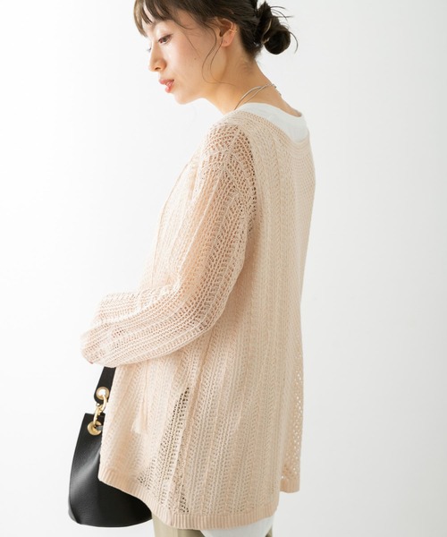 URBAN RESEARCH Sonny Label（アーバンリサーチサニーレーベル）の「クロシェライクスキッパーニット（ニット/セーター・レディース・オフホワイト/パープル系その他/ブラウン・FREE）」の22枚目の写真