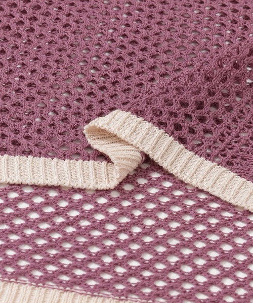 URBAN RESEARCH Sonny Label（アーバンリサーチサニーレーベル）の「クロシェライクスキッパーニット（ニット/セーター・レディース・オフホワイト/パープル系その他/ブラウン・FREE）」の13枚目の写真