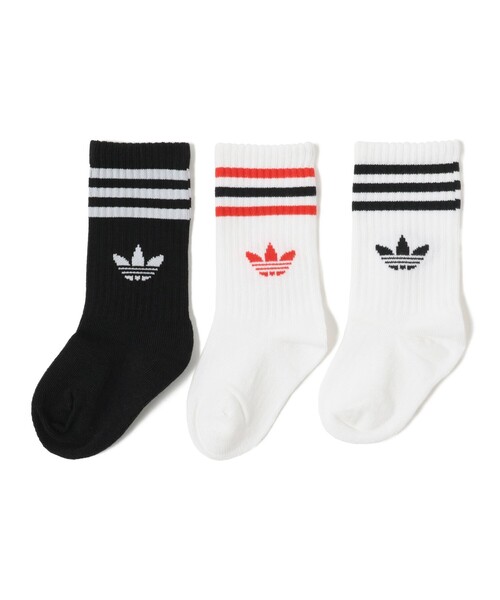 こども ビームス（コドモビームス）の「adidas / CREW SOCKS 3P（17～24cm）（ソックス/靴下・キッズ・その他/その他1/その他2/その他3・KL(15-16cm)/KXL(17-18cm)/KM(14-15cm)/KXXL(19-21cm)/S/KS(12-13cm)）」の2枚目の写真