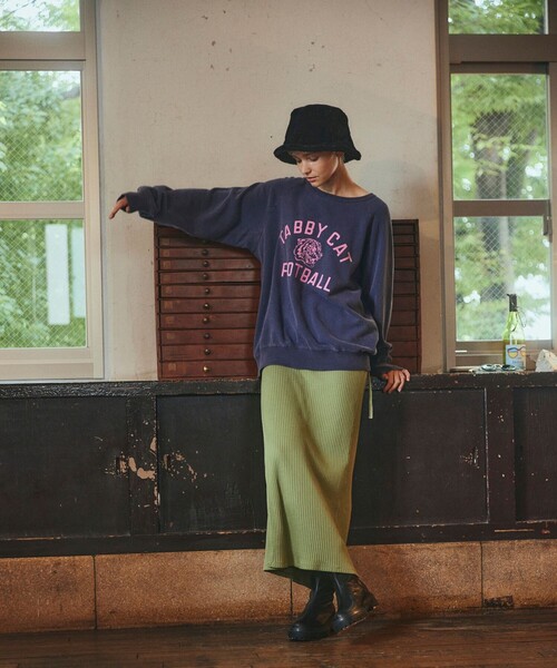 FREAK'S STORE（フリークスストア）の「MIXTA × FREAK'S STORE/ミクスタ 別注TABBY CAT/別注スウェット（スウェット・レディース・ブルー・32）」の8枚目の写真