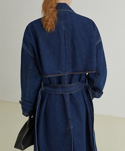 Fano Studios(ファノ ストゥディオズ)の「【Fano Studios】Denim trench coat FQ21W001(トレンチコート・レディース・ブルー・S/M/L)」の8枚目の写真