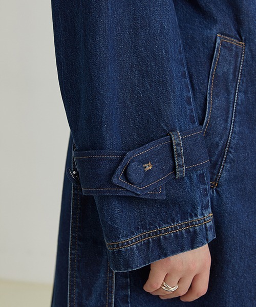 Fano Studios(ファノ ストゥディオズ)の「【Fano Studios】Denim trench coat FQ21W001(トレンチコート・レディース・ブルー・S/M/L)」の11枚目の写真