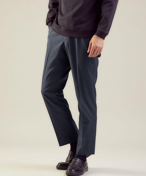 WORK TRIP OUTFITS GREEN LABEL RELAXING（ワークトリップアウトフィッツグリーンレーベル リラクシング）の「WTOヘリンボーンスリム スラックス -ウォッシャブル・ストレッチ・クリースキープ・アジャスター-（スラックス・メンズ・ベージュ/ダークグレー/ロイヤルブルー/ネイビー・XS/72/S/76/M/80/L/84/XL/88）」の4枚目の写真