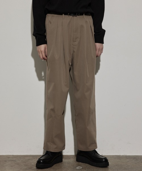 JUNRED（ジュンレッド）の「ボックスプリーツワイドパンツ（チノパンツ・メンズ・グレー系その他/ベージュ系その他・S/M/L）」の7枚目の写真