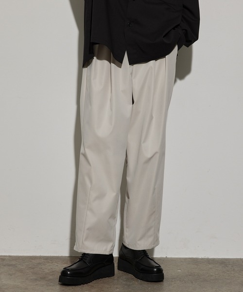 JUNRED（ジュンレッド）の「ボックスプリーツワイドパンツ（チノパンツ・メンズ・グレー系その他/ベージュ系その他・S/M/L）」の12枚目の写真