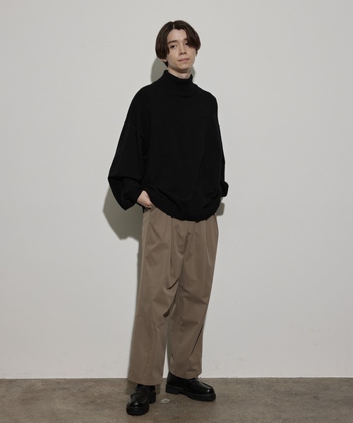 JUNRED（ジュンレッド）の「ボックスプリーツワイドパンツ（チノパンツ・メンズ・グレー系その他/ベージュ系その他・S/M/L）」の14枚目の写真