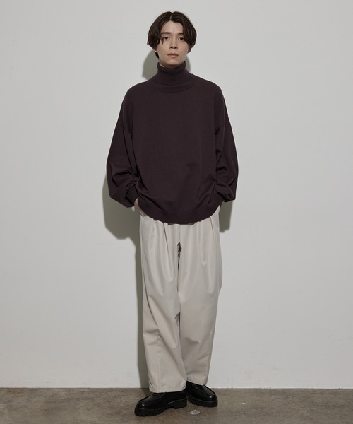 JUNRED（ジュンレッド）の「ボックスプリーツワイドパンツ（チノパンツ・メンズ・グレー系その他/ベージュ系その他・S/M/L）」の6枚目の写真