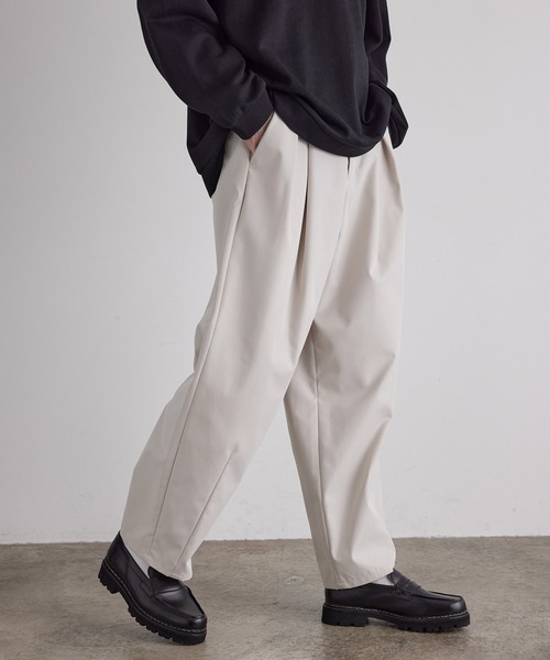 JUNRED（ジュンレッド）の「ボックスプリーツワイドパンツ（チノパンツ・メンズ・グレー系その他/ベージュ系その他・S/M/L）」の21枚目の写真