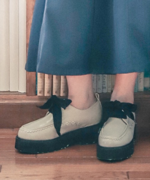 axes femme poetique タンクソールシューズ 黒 L タグ付き axes femme POETIQUE（アクシーズファムポエティック）の「T字