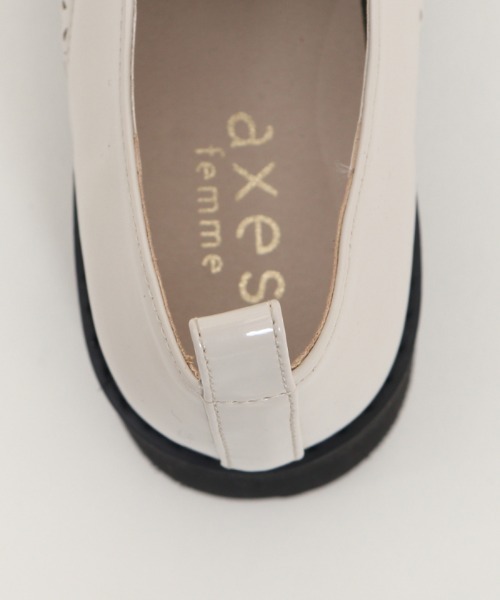 axes femme(アクシーズファム)の「タンクソールドレスシューズ(ドレスシューズ・レディース・ブラック/キナリ・LARGE/MEDIUM)」の9枚目の写真