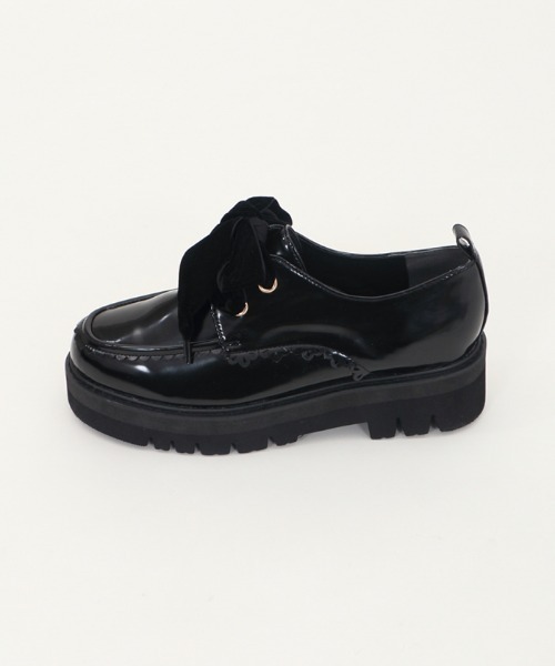 axes femme poetique タンクソールシューズ 黒 L タグ付き axes femme（アクシーズファム）の「タンクソールドレスシューズ