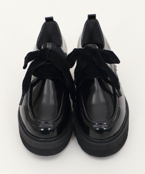 axes femme(アクシーズファム)の「タンクソールドレスシューズ(ドレスシューズ・レディース・ブラック/キナリ・LARGE/MEDIUM)」の21枚目の写真