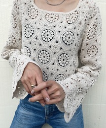 y/m by なとりか（イムバイナトリカ）の「なとりか×y/m クロシェ編みトップス（その他トップス）」