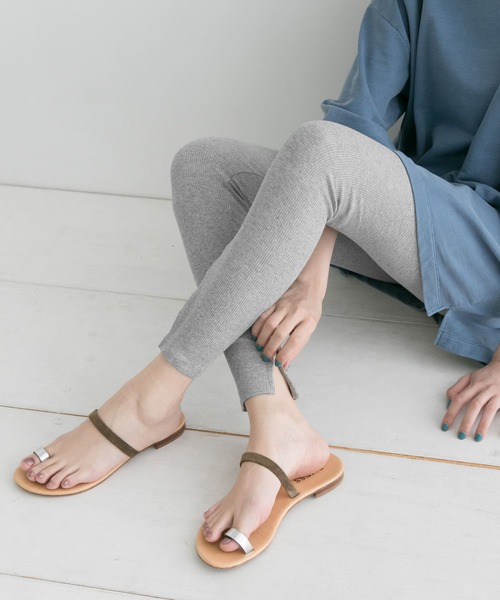 SMELLY（スメリー）の「スリットリブレギンス∴（レギンス/スパッツ・レディース・ライトグレー・-）」の14枚目の写真