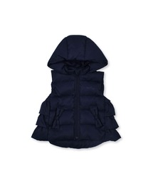 BeBe（ベベ）の「BeBe/フリルリボンポケットタフタダウンベスト(90~150cm)（ベスト・キッズ）」