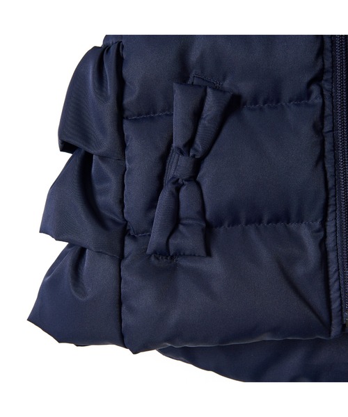 BeBe（ベベ）の「BeBe/フリルリボンポケットタフタダウンベスト(90~150cm)（ベスト・キッズ・ネイビー/ピンク・120/140/100/150/130/90/110）」の19枚目の写真