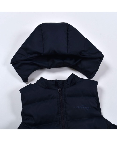 BeBe（ベベ）の「BeBe/フリルリボンポケットタフタダウンベスト(90~150cm)（ベスト・キッズ・ネイビー/ピンク・120/140/100/150/130/90/110）」の14枚目の写真