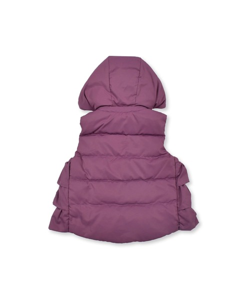 BeBe（ベベ）の「BeBe/フリルリボンポケットタフタダウンベスト(90~150cm)（ベスト・キッズ・ネイビー/ピンク・120/140/100/150/130/90/110）」の10枚目の写真