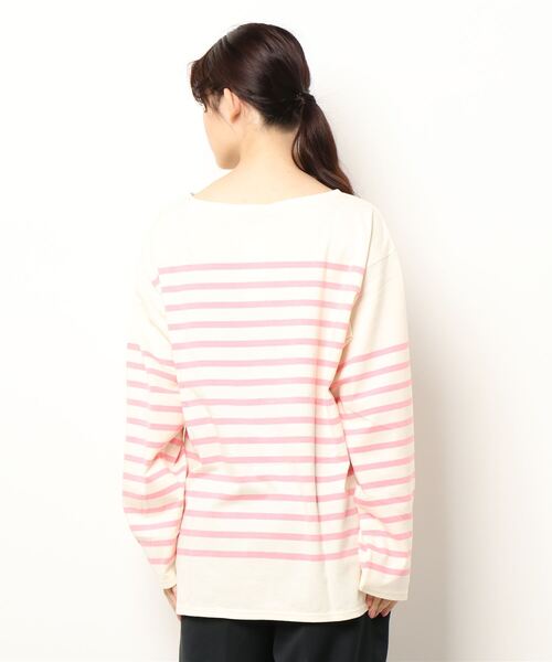 ROSE BUD（ローズバッド）の「ナバルボーダーロングTシャツ（Tシャツ/カットソー・レディース・ブルー/ピンク/グリーン・FREE）」の8枚目の写真