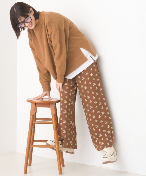 OMNES（オムネス）の「フラワープリントイージーパンツ（その他パンツ・レディース・ブラック/ブラウン・FREE）」の13枚目の写真