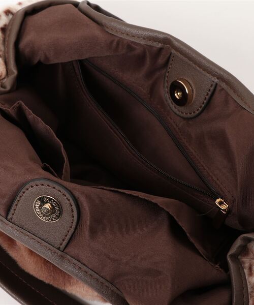 alcali（アルカリ）の「エムヴ　ファー使いハンドバッグ【取り扱い店舗限定】（ハンドバッグ・レディース・グレー/ブラウン・FREE）」の3枚目の写真