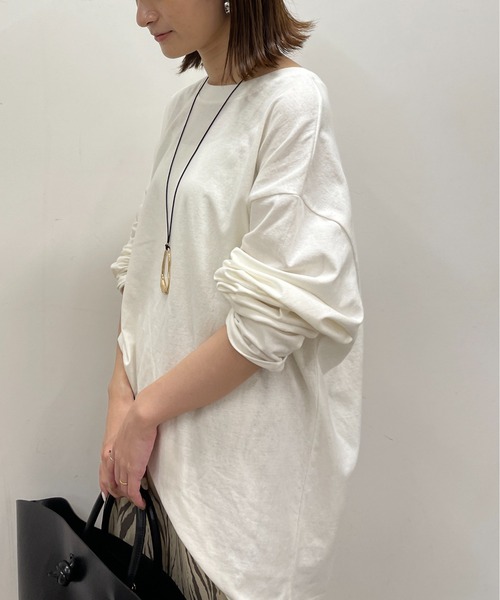 LOUNGEDRESS（ラウンジドレス）の「2way BIGロゴロンT（Tシャツ/カットソー・レディース・ブラック/オフホワイト・FREE）」の17枚目の写真