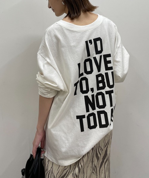 LOUNGEDRESS（ラウンジドレス）の「2way BIGロゴロンT（Tシャツ/カットソー・レディース・ブラック/オフホワイト・FREE）」の15枚目の写真