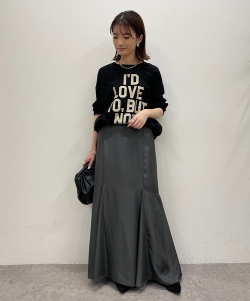 LOUNGEDRESS（ラウンジドレス）の「2way BIGロゴロンT（Tシャツ/カットソー・レディース・ブラック/オフホワイト・FREE）」の10枚目の写真