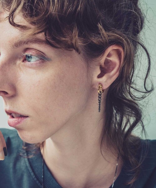 and cloud（アンドクラウド）の「Gradation Earring M / Single（イヤリング・レディース・シルバー/シルバー系その他/イエローゴールド/ゴールド系その他・FREE）」の14枚目の写真