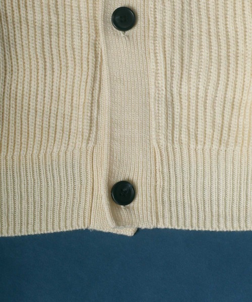 ANPAS(アンパス)の「Hand Stitch Big Silhouette Knit Cardigan/ハンドステッチ ビッグシルエット ニットカーディガン(カーディガン/ボレロ・メンズ・ブラック/オフホワイト/グレイッシュベージュ/グレイッシュブルー・LL/M/L)」の16枚目の写真