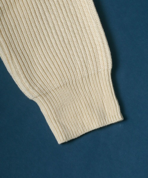ANPAS(アンパス)の「Hand Stitch Big Silhouette Knit Cardigan/ハンドステッチ ビッグシルエット ニットカーディガン(カーディガン/ボレロ・メンズ・ブラック/オフホワイト/グレイッシュベージュ/グレイッシュブルー・LL/M/L)」の10枚目の写真