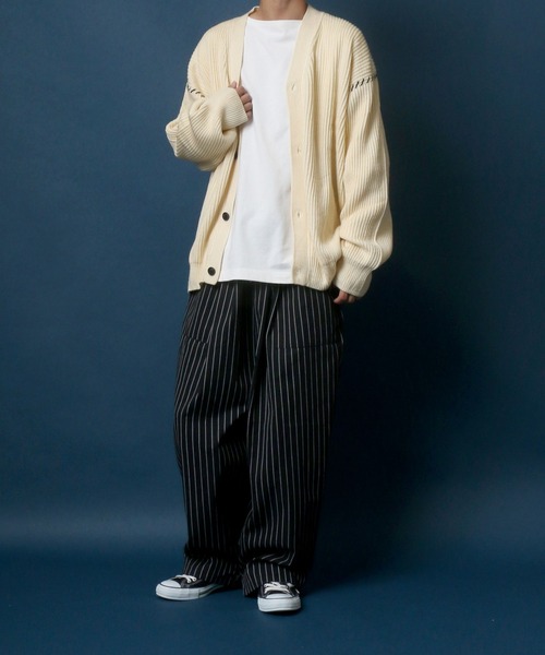 ANPAS(アンパス)の「Hand Stitch Big Silhouette Knit Cardigan/ハンドステッチ ビッグシルエット ニットカーディガン(カーディガン/ボレロ・メンズ・ブラック/オフホワイト/グレイッシュベージュ/グレイッシュブルー・LL/M/L)」の20枚目の写真