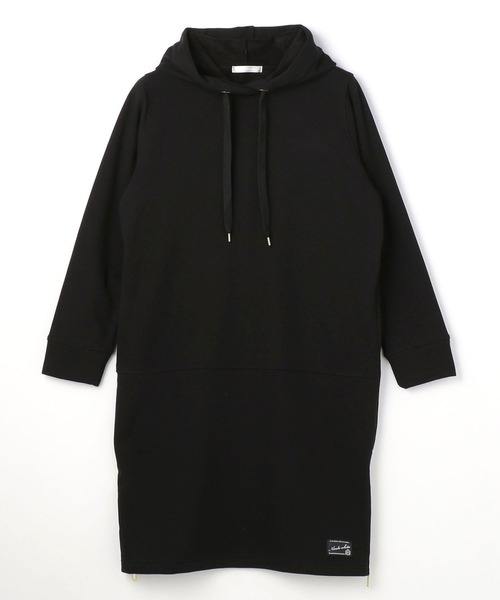 NICOLE white（ニコルホワイト）の「裏シャギー フードワンピース（ワンピース・レディース・グレイッシュブルー/ブラック/モカ・FREE）」の7枚目の写真