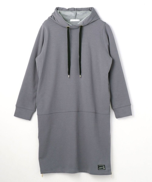 NICOLE white（ニコルホワイト）の「裏シャギー フードワンピース（ワンピース・レディース・グレイッシュブルー/ブラック/モカ・FREE）」の8枚目の写真