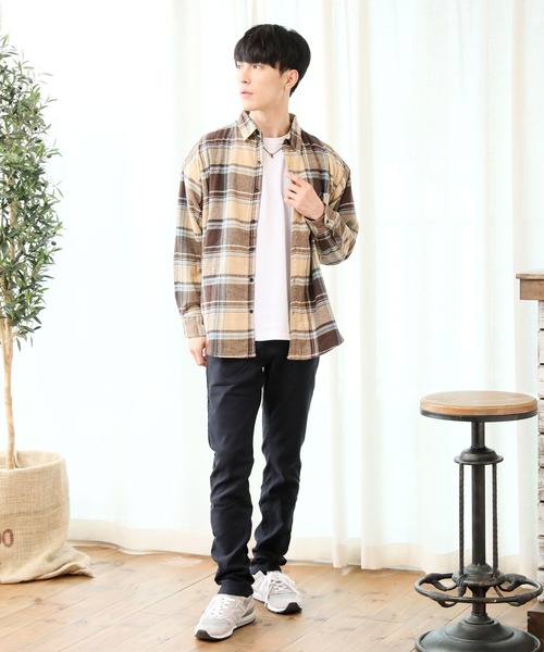 TopIsm(トップイズム)の「裏シャギーCPOネルチェックシャツジャケット(シャツ/ブラウス・メンズ・ベージュ/ブラウン/レッド/ブルー・LL/M/L)」の12枚目の写真