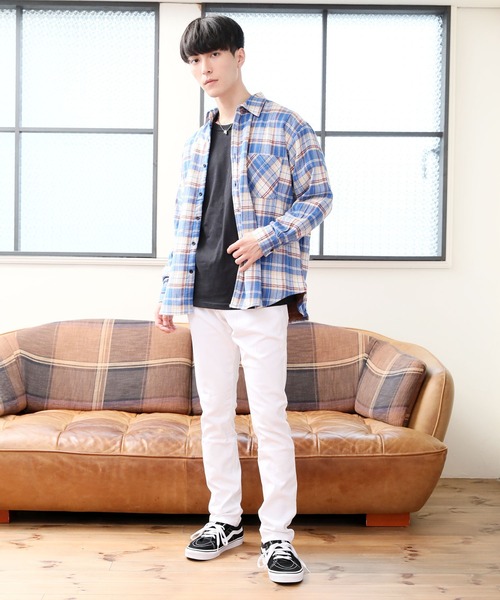 TopIsm(トップイズム)の「裏シャギーCPOネルチェックシャツジャケット(シャツ/ブラウス・メンズ・ベージュ/ブラウン/レッド/ブルー・LL/M/L)」の14枚目の写真