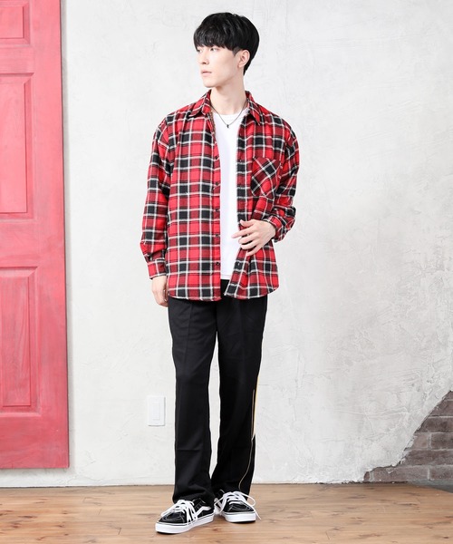 TopIsm(トップイズム)の「裏シャギーCPOネルチェックシャツジャケット(シャツ/ブラウス・メンズ・ベージュ/ブラウン/レッド/ブルー・LL/M/L)」の15枚目の写真