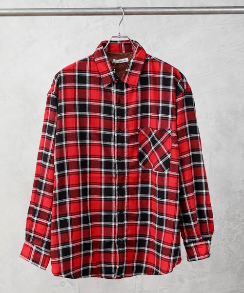 TopIsm(トップイズム)の「裏シャギーCPOネルチェックシャツジャケット(シャツ/ブラウス・メンズ・ベージュ/ブラウン/レッド/ブルー・LL/M/L)」の8枚目の写真