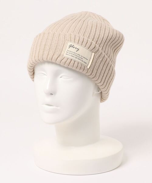 Samansa Mos2 blue(サマンサモスモスブルー)の「ニットワッチ(ニットキャップ/ビーニー・レディース・キナリ/グレー/ブラック/マスタード・フリ-)」の2枚目の写真