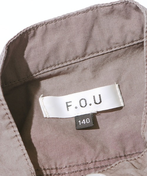 F.O.U（エフオーユー）の「F.O.U/エフオーユー ポケットシャツ シャツ 無地 カラー（シャツ/ブラウス・キッズ・ネイビー/ライム/チャコール・130/140）」の11枚目の写真