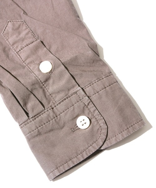 F.O.U（エフオーユー）の「F.O.U/エフオーユー ポケットシャツ シャツ 無地 カラー（シャツ/ブラウス・キッズ・ネイビー/ライム/チャコール・130/140）」の9枚目の写真