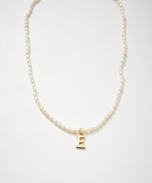 【LES BIJOUX】淡水パールイニシャルネックレス