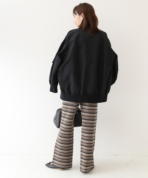 SLOBE IENA(スローブイエナ)の「ダブルジャガードニットパンツ【ウエストゴム/手洗い可能】◆(その他パンツ・レディース・キャメル・40/38/36)」の22枚目の写真