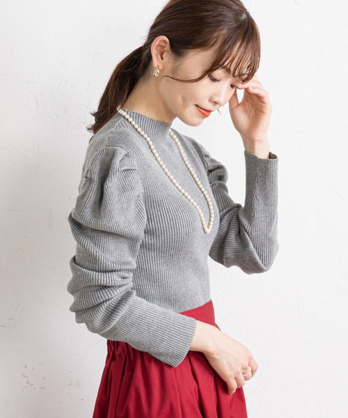 prose verse（プロズヴェール）の「パワショルリブニット（ニット/セーター・レディース・ブラック/ブラウン/グレー/グリーン・MEDIUM）」の3枚目の写真