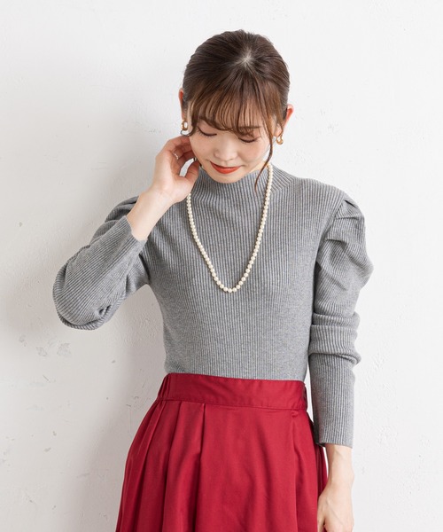 prose verse（プロズヴェール）の「パワショルリブニット（ニット/セーター・レディース・ブラック/ブラウン/グレー/グリーン・MEDIUM）」の10枚目の写真