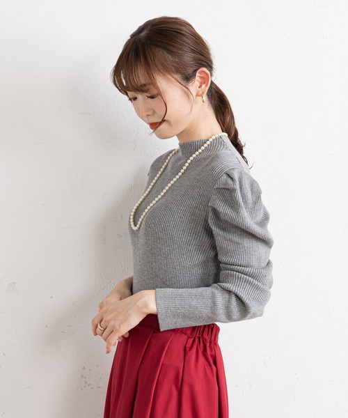 prose verse（プロズヴェール）の「パワショルリブニット（ニット/セーター・レディース・ブラック/ブラウン/グレー/グリーン・MEDIUM）」の11枚目の写真