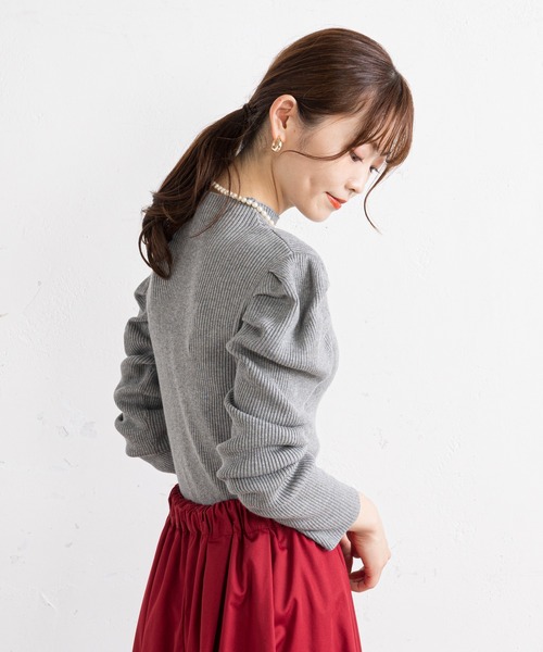 prose verse（プロズヴェール）の「パワショルリブニット（ニット/セーター・レディース・ブラック/ブラウン/グレー/グリーン・MEDIUM）」の12枚目の写真