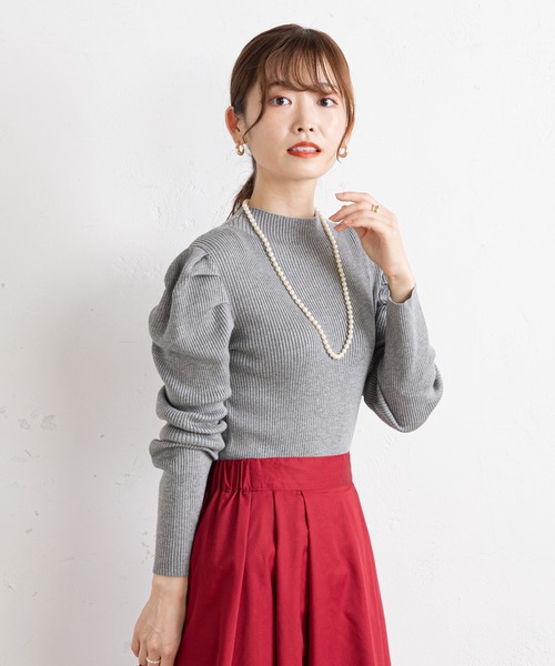 prose verse（プロズヴェール）の「パワショルリブニット（ニット/セーター・レディース・ブラック/ブラウン/グレー/グリーン・MEDIUM）」の13枚目の写真