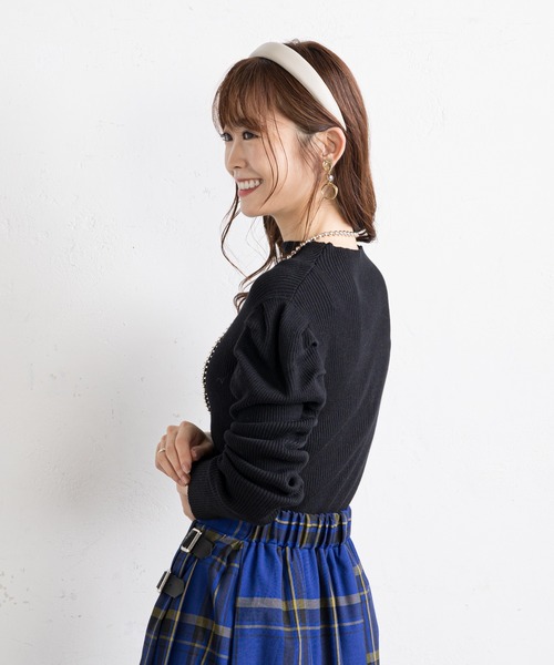 prose verse（プロズヴェール）の「パワショルリブニット（ニット/セーター・レディース・ブラック/ブラウン/グレー/グリーン・MEDIUM）」の21枚目の写真